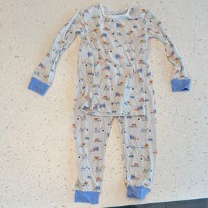 Magnetic Me Kids Pajama Set with Vehicle Print - Light Blue and Multicolor Sz 2T